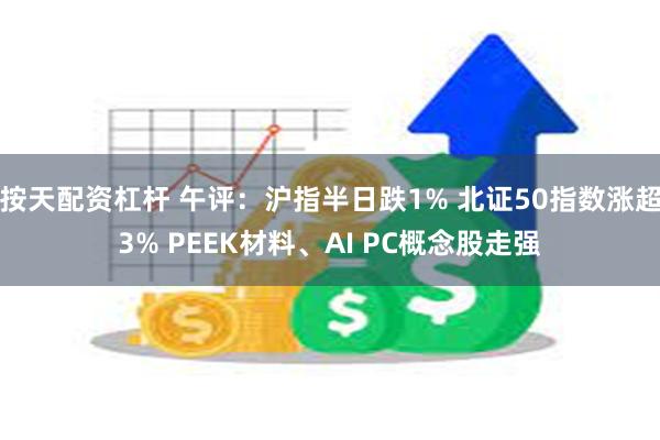 按天配资杠杆 午评：沪指半日跌1% 北证50指数涨超3% PEEK材料、AI PC概念股走强