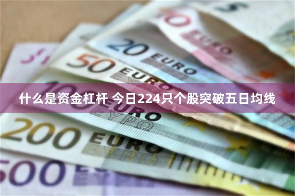 什么是资金杠杆 今日224只个股突破五日均线