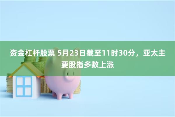 资金杠杆股票 5月23日截至11时30分，亚太主要股指多数上涨