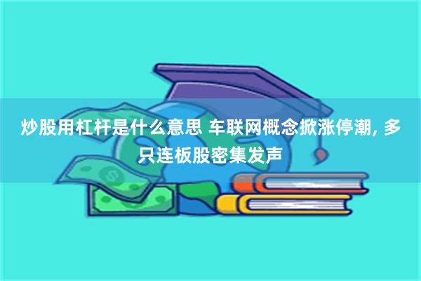 炒股用杠杆是什么意思 车联网概念掀涨停潮, 多只连板股密集发声