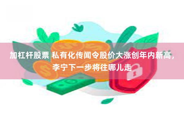 加杠杆股票 私有化传闻令股价大涨创年内新高，李宁下一步将往哪儿走