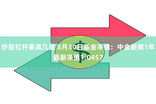 炒股杠杆最高几倍 8月30日基金净值：中金新辉1年最新净值1.0457