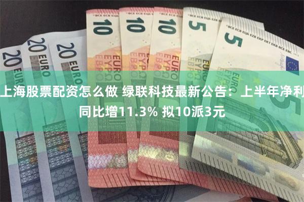 上海股票配资怎么做 绿联科技最新公告：上半年净利同比增11.3% 拟10派3元