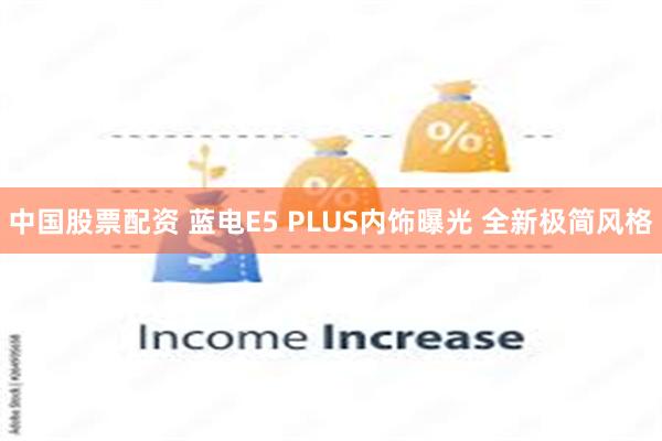 中国股票配资 蓝电E5 PLUS内饰曝光 全新极简风格