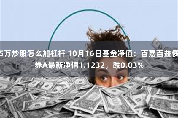 5万炒股怎么加杠杆 10月16日基金净值：百嘉百益债券A最新净值1.1232，跌0.03%